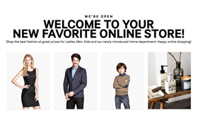圖一 H&M線上購物網站頁面
