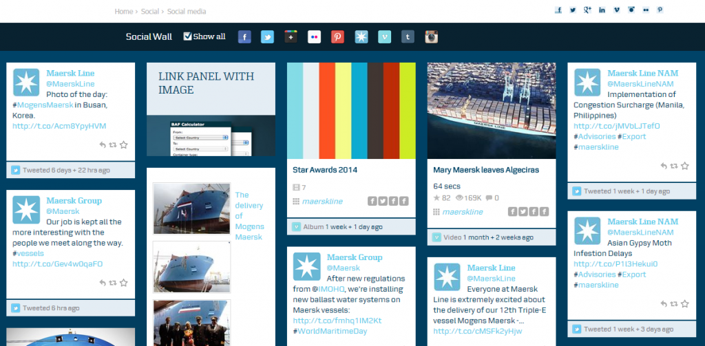 圖四 Maersk Social頁面