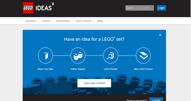 圖六 LEGO idea網站的截圖畫面